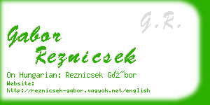 gabor reznicsek business card